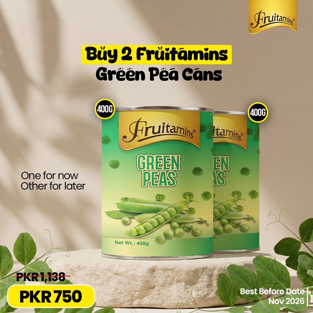 Buy-2-Fruitamins-Green-Pea-Cans.jpg Green Peas Bundle - Image 1