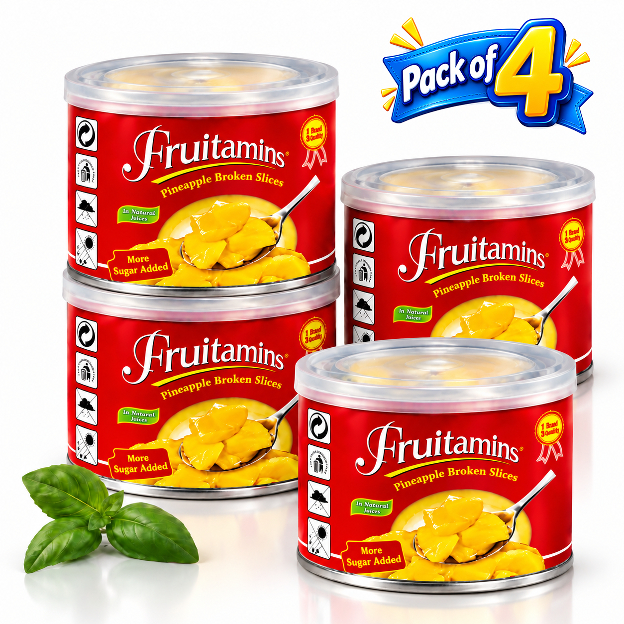 Fruitamins-pinapple-broken-slices--pack-of-4 Pineapple Broken Pack 4 Thailand (227g) - Image 1